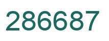 Number 286687 green image