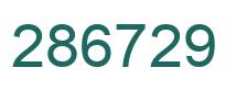 Number 286729 green image