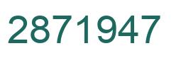 Number 2871947 green image