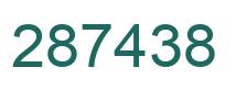 Number 287438 green image