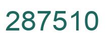 Number 287510 green image