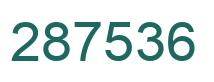 Number 287536 green image