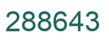 Number 288643 green image