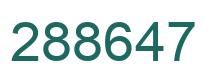 Number 288647 green image