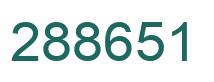 Number 288651 green image