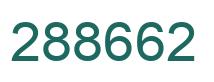 Number 288662 green image