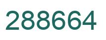 Number 288664 green image