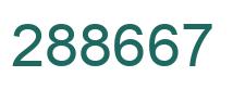 Number 288667 green image