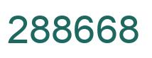 Number 288668 green image