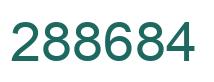 Number 288684 green image
