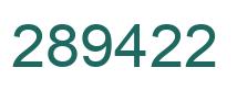 Number 289422 green image