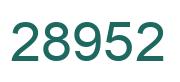 Number 28952 green image