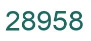Number 28958 green image