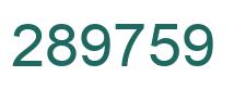 Number 289759 green image