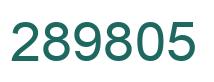 Number 289805 green image