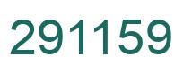 Number 291159 green image