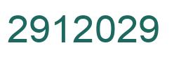 Number 2912029 green image