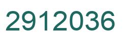 Number 2912036 green image