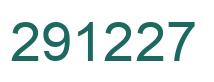 Number 291227 green image