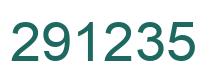 Number 291235 green image