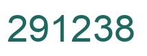 Number 291238 green image