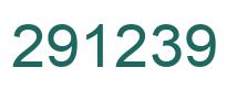 Number 291239 green image