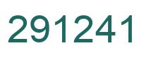 Number 291241 green image
