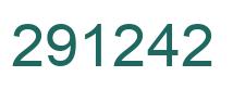 Number 291242 green image