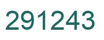 Number 291243 green image