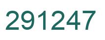 Number 291247 green image