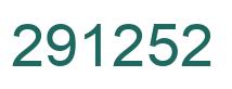 Number 291252 green image