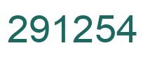 Number 291254 green image