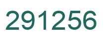 Number 291256 green image