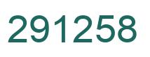 Number 291258 green image