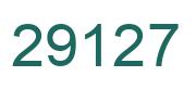Number 29127 green image
