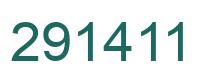 Number 291411 green image
