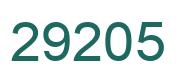 Number 29205 green image