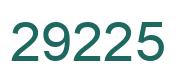 Number 29225 green image
