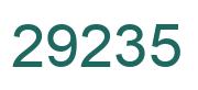 Number 29235 green image