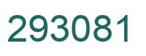 Number 293081 green image