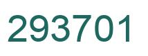 Number 293701 green image