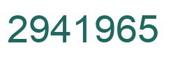 Number 2941965 green image