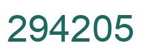 Number 294205 green image