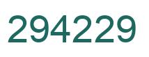Number 294229 green image