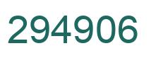 Number 294906 green image