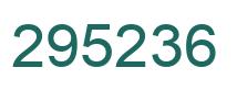 Number 295236 green image