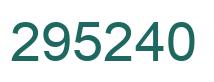 Number 295240 green image
