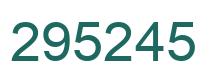 Number 295245 green image
