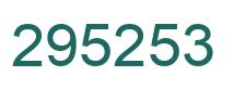 Number 295253 green image