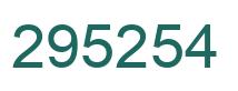 Number 295254 green image